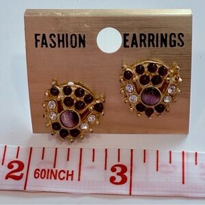 Gold, Brown, & Black Fashion Earrings NWOT